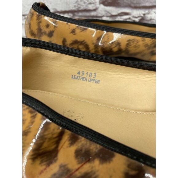 J. Crew Caramel Animal Print Patent Leather Ballet Flats Women’s Sz 9M US/40EU - Picture 16 of 16